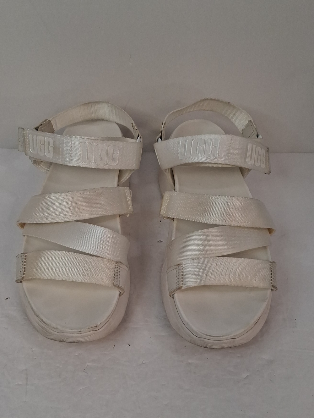 UGG White Strappy Sandals Size 8.5